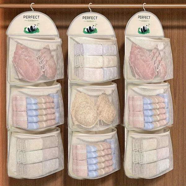 3-Tier Hanging Mesh Underwear Organizer