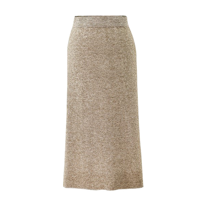 Plus Size Knit Midi Pencil Skirt