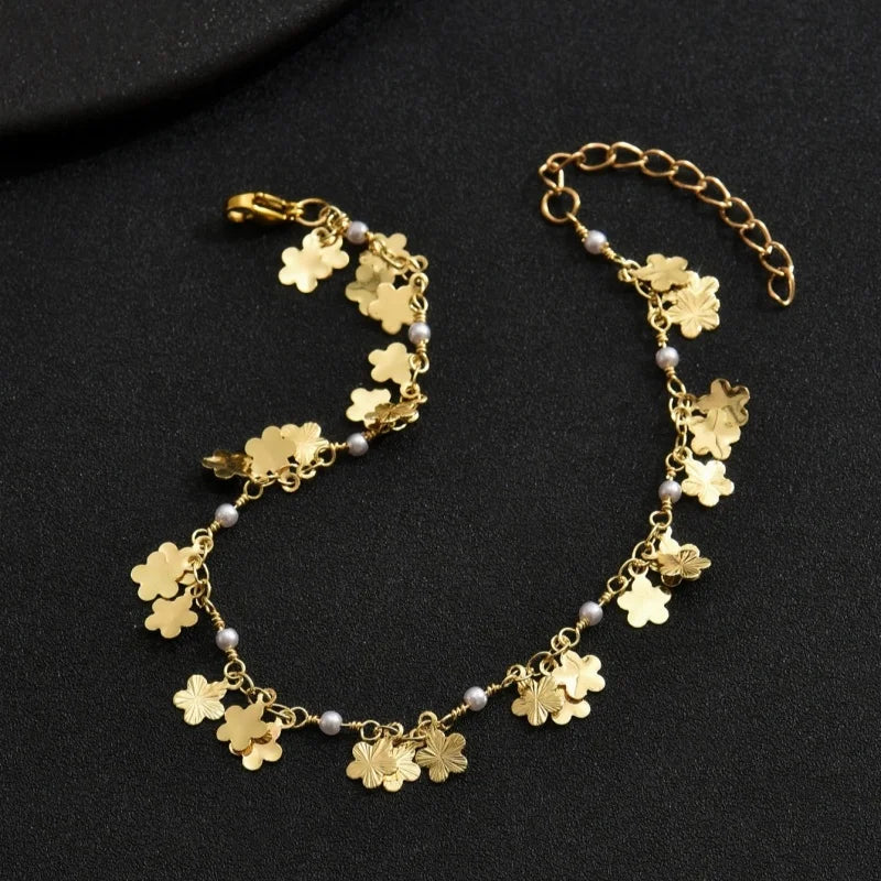🌙 Heart Star Moon Anklet Bracelet