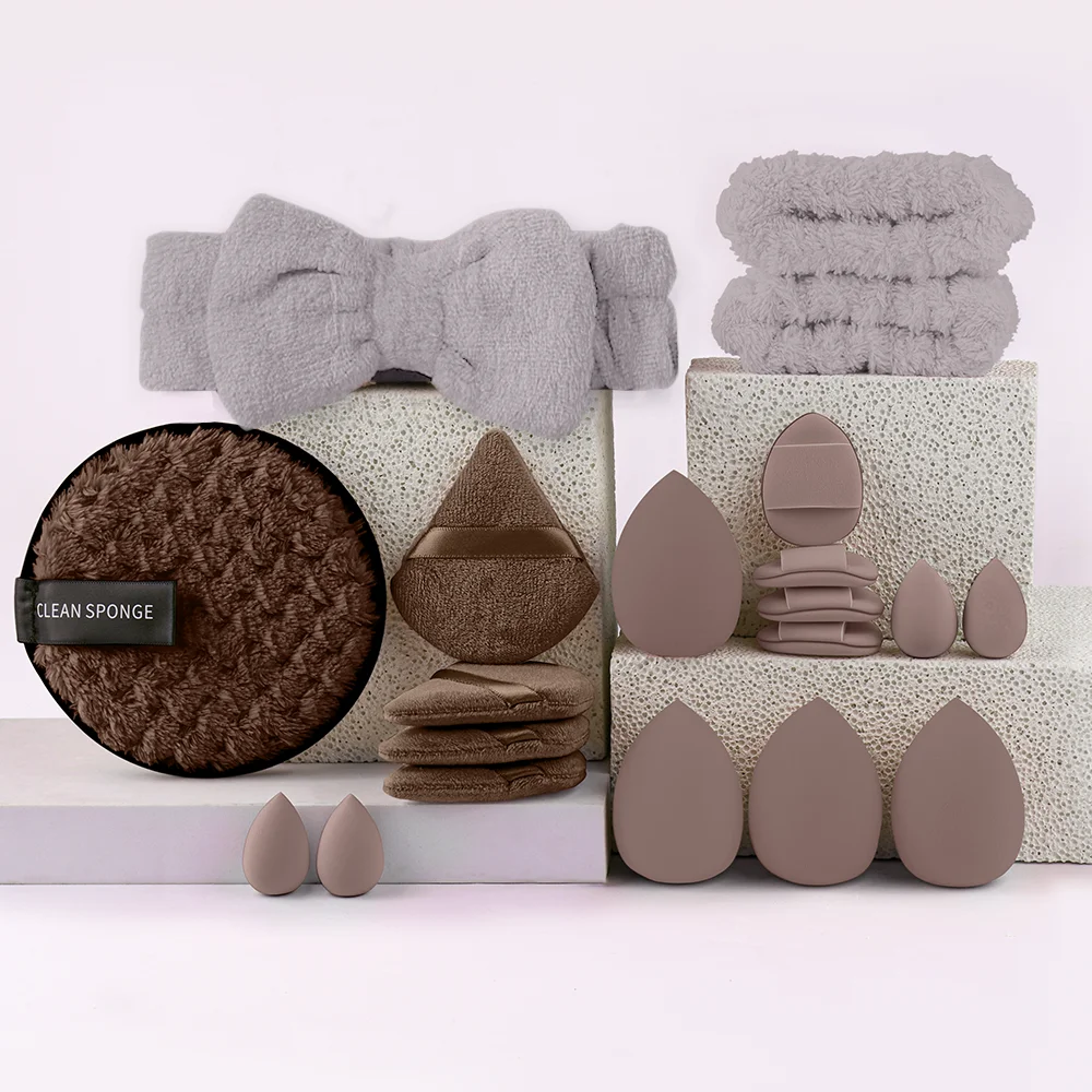 Makeup Brushes & Puff Set