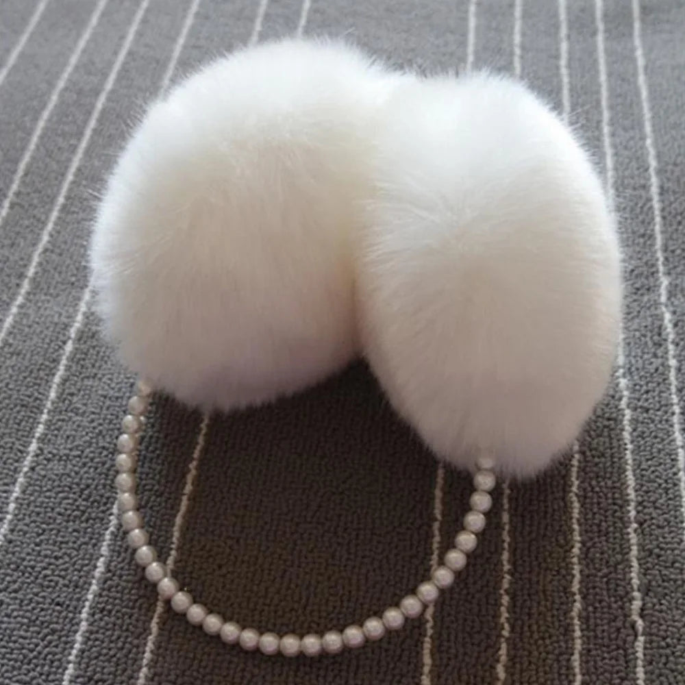 Faux Pearl Fleece Earmuffs