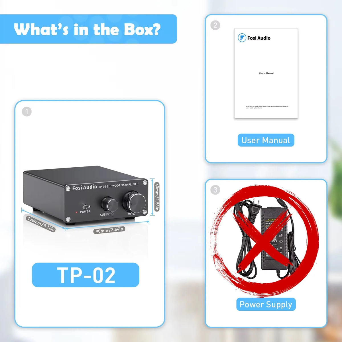 🔊 Fosi Audio TP-02 Subwoofer Amplifier