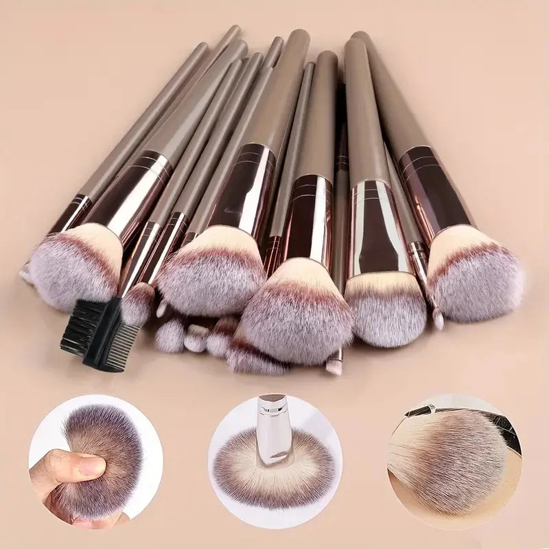 Makeup Brushes & Puff Set