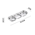 Stainless Steel Divided Sauce Plate