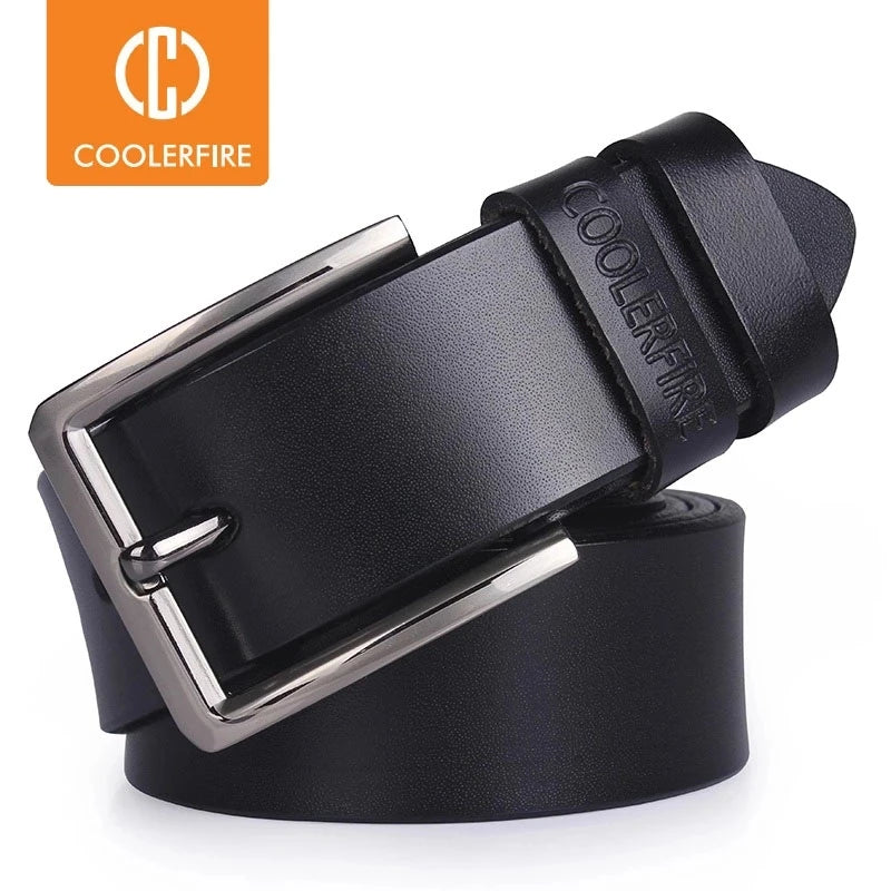 Men's Cowhide Leather Jeans Belt