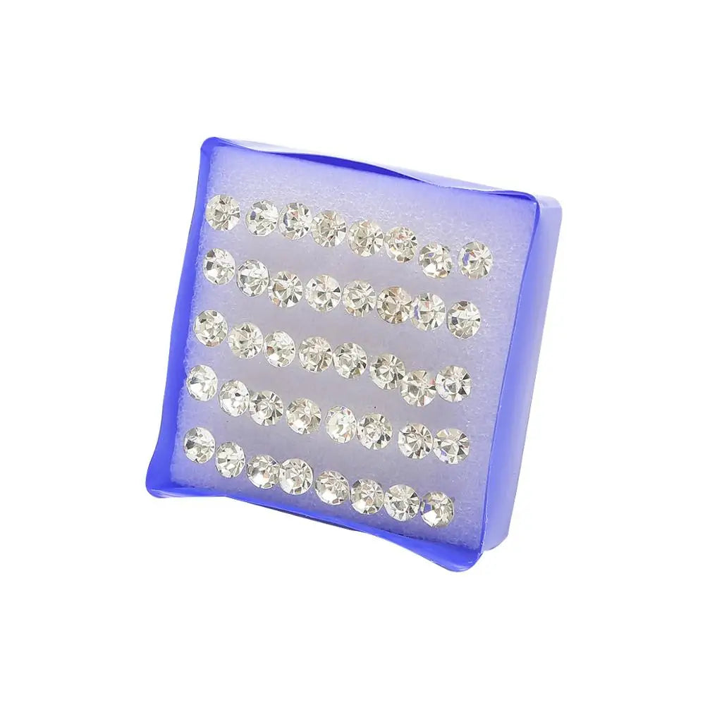 Mixed Crystal Stud Earrings Set