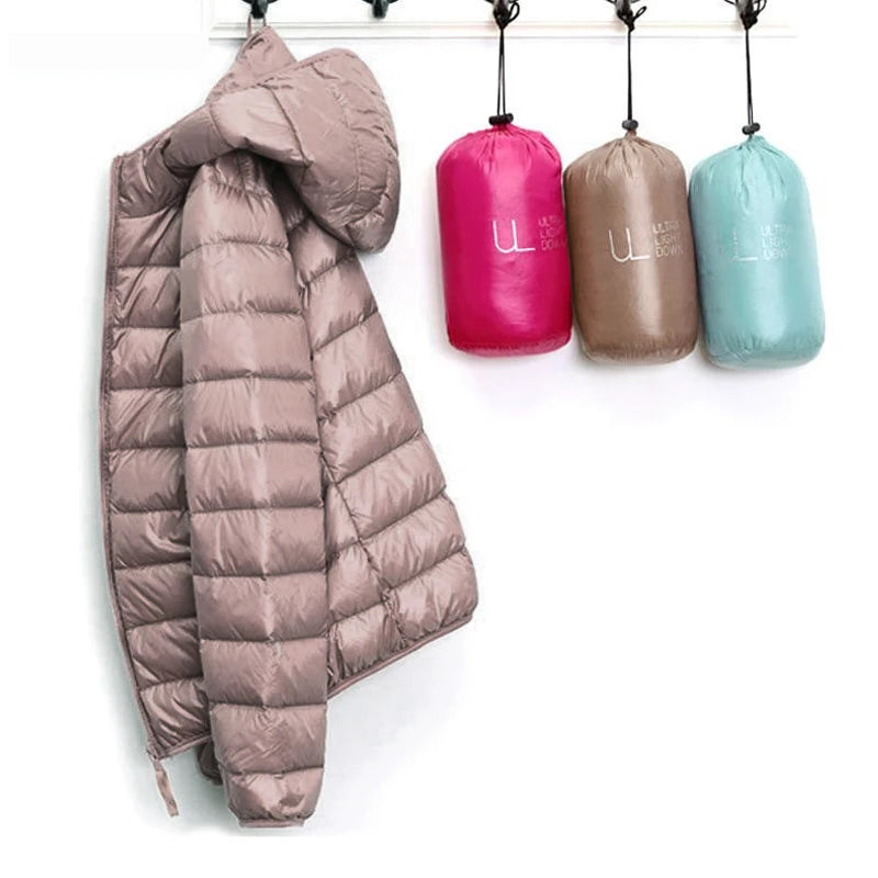 Women's Packable Hooded Down Jacket