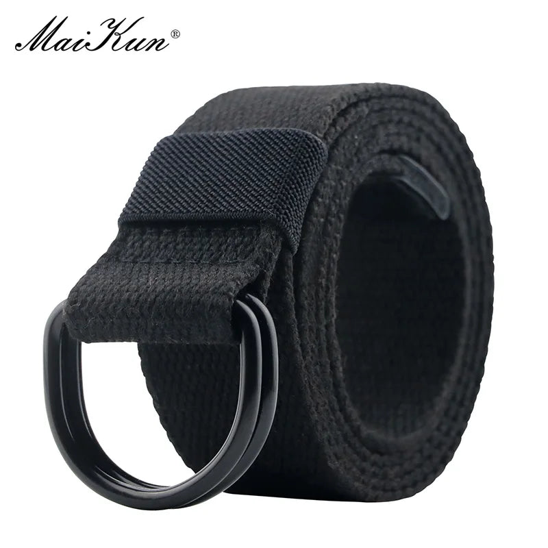 Canvas Belt with Double D-Ring Buckle