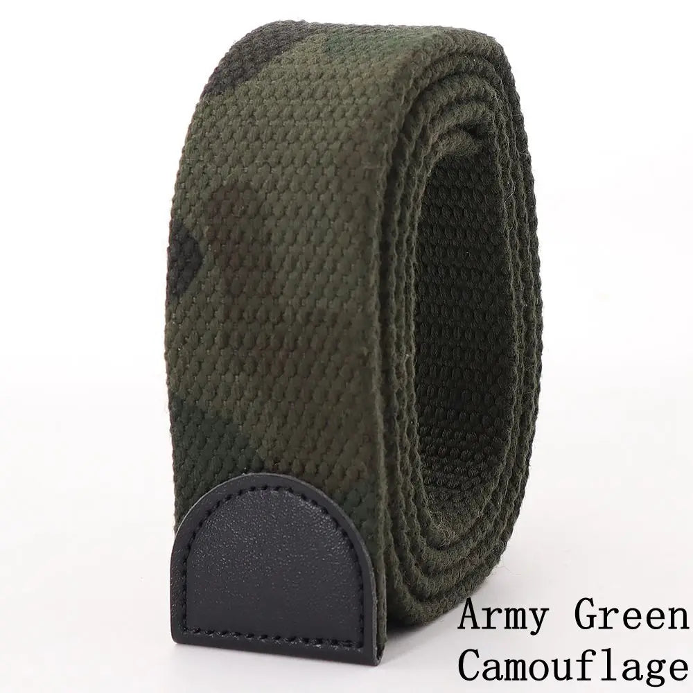 Canvas Tactical Belt Strap – No Buckle