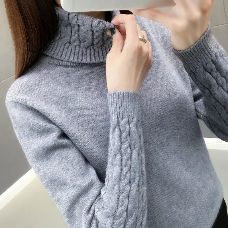 Thick Turtleneck Sweater – Khaki