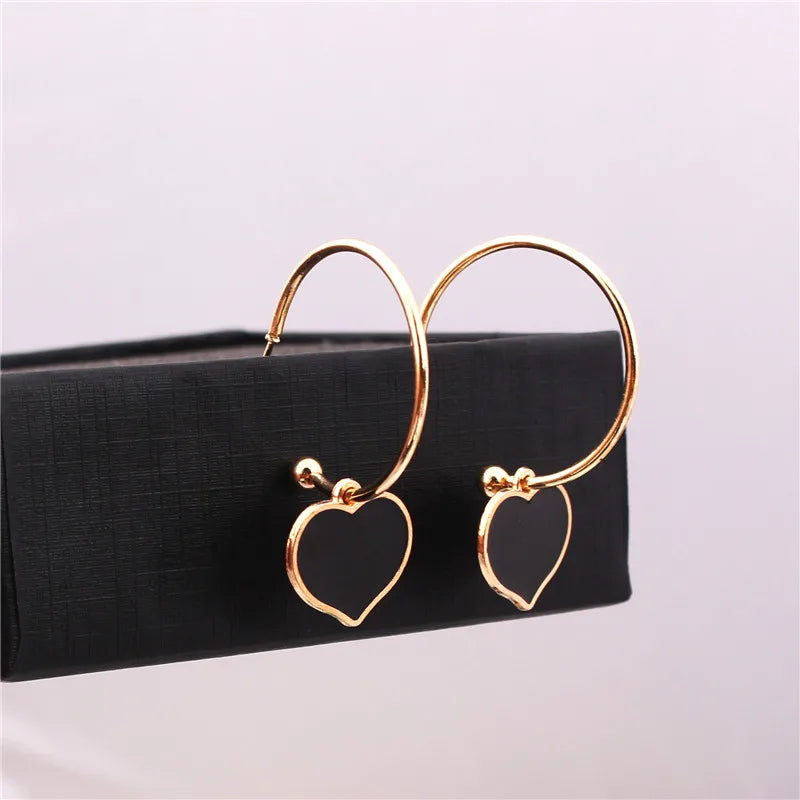 Boho Black Leaf Dangle Earrings