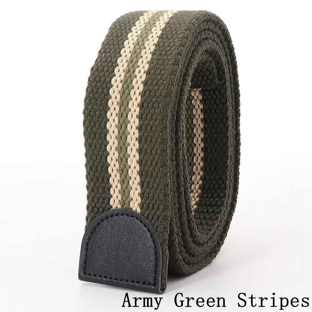 Canvas Tactical Belt Strap – No Buckle