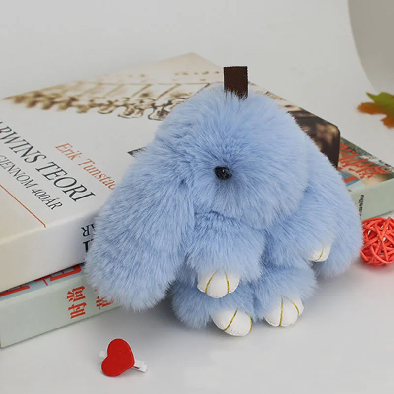 Fluffy Bunny Keychain