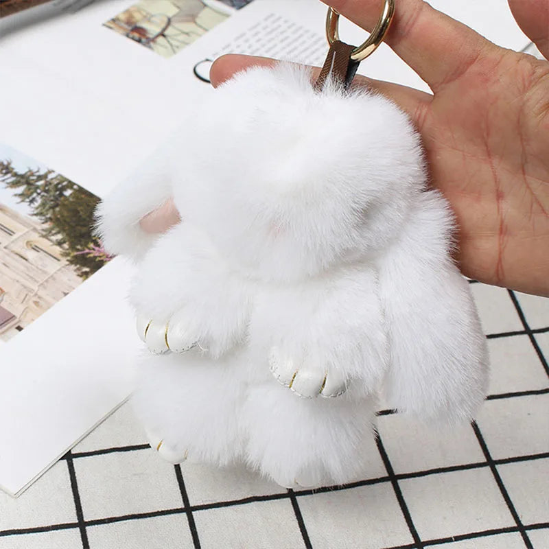 Fluffy Bunny Keychain