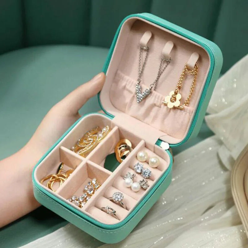 Mini Leather Travel Jewelry Box