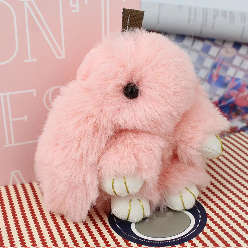 Fluffy Bunny Keychain