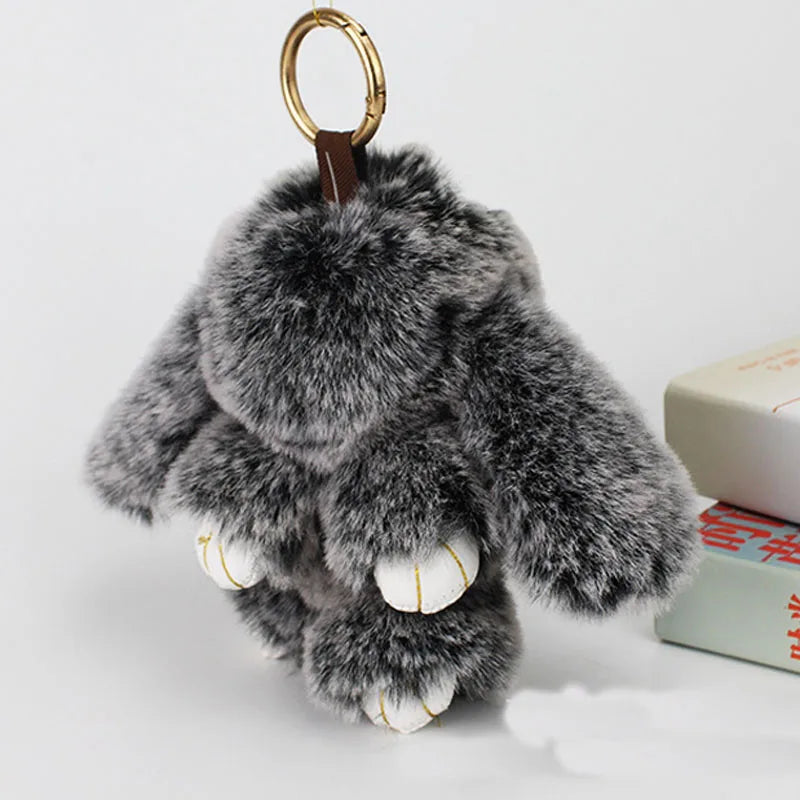 Fluffy Bunny Keychain