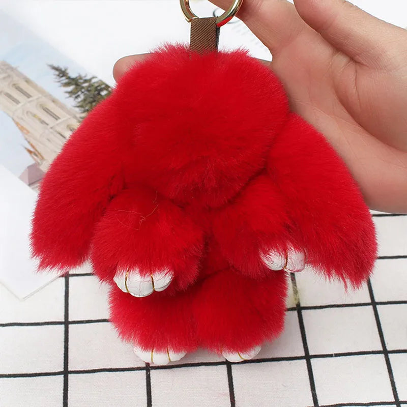 Fluffy Bunny Keychain