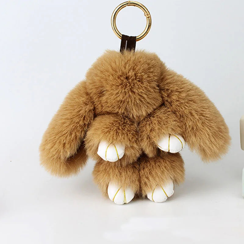 Fluffy Bunny Keychain