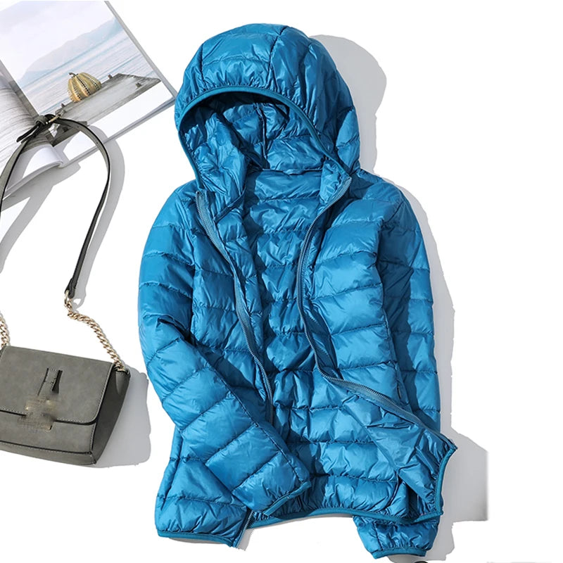 Women's Packable Hooded Down Jacket