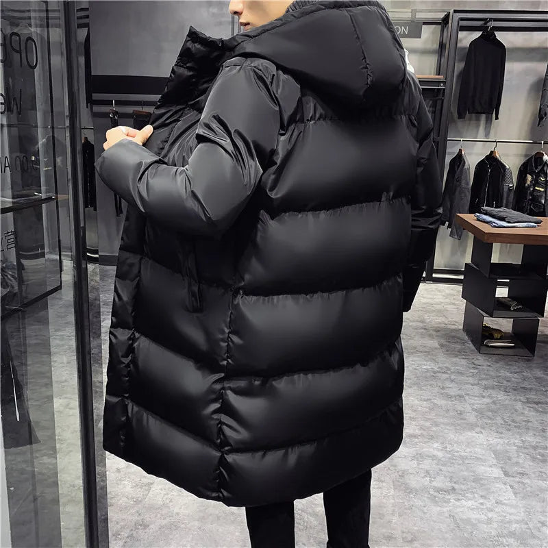 باركا رجالية طويلة مبطنة بقبعة