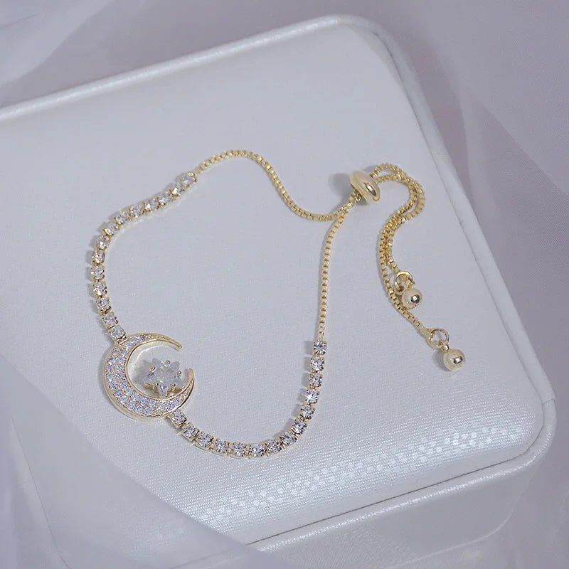 🦋 Crystal Flower Butterfly Bracelet