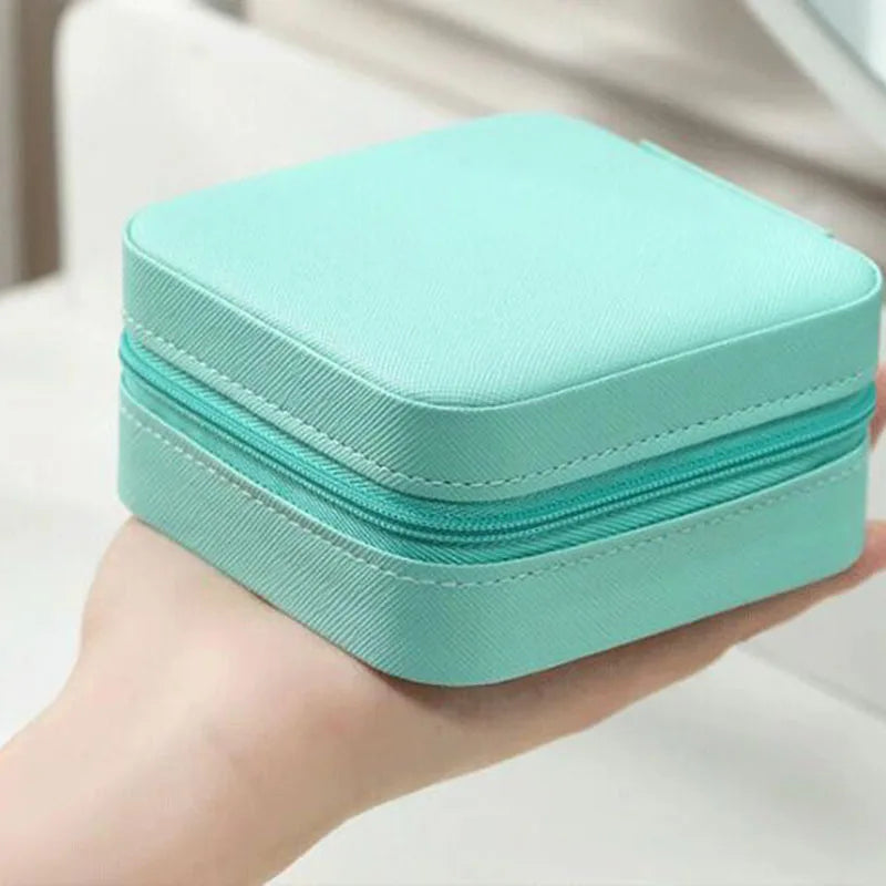 Mini Leather Travel Jewelry Box