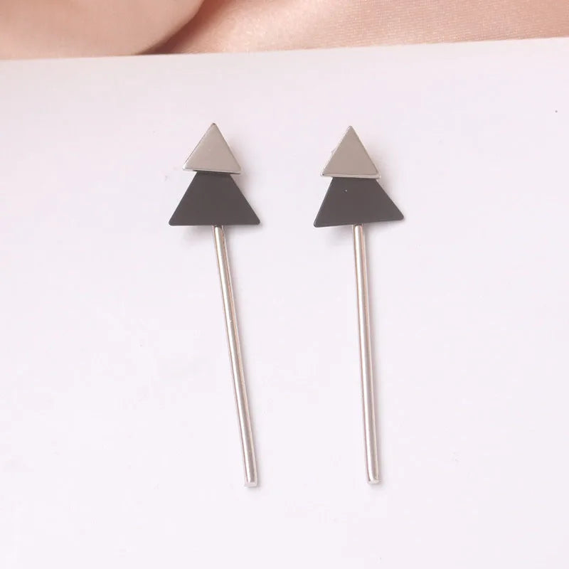 Boho Black Leaf Dangle Earrings