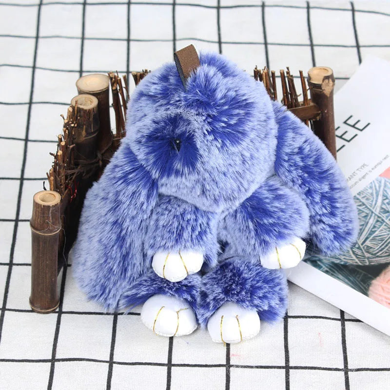Fluffy Bunny Keychain