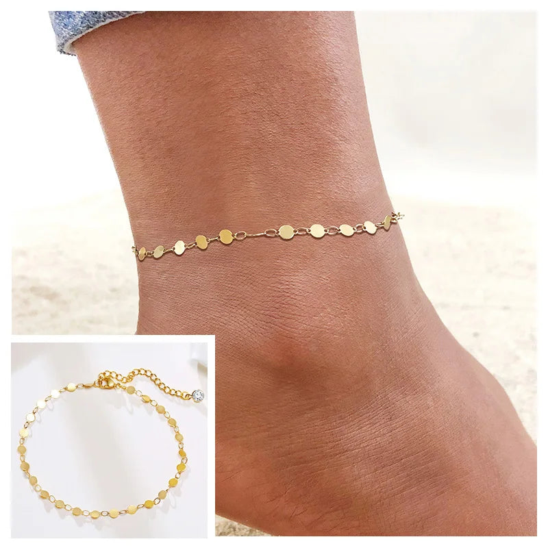 Layered Cuban Curb Chain Anklet
