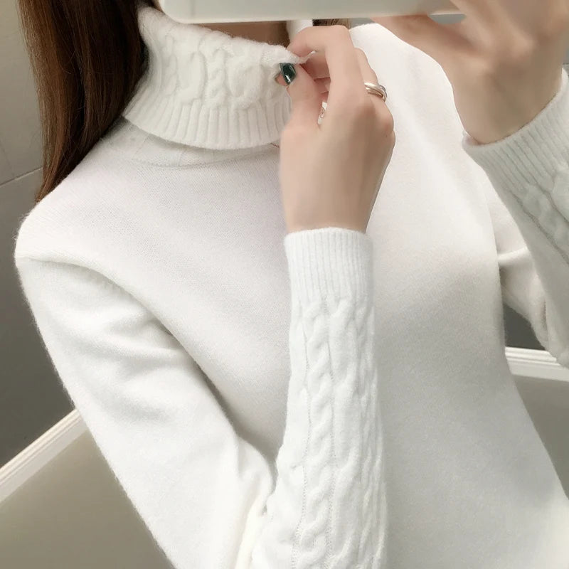Thick Turtleneck Sweater – Khaki