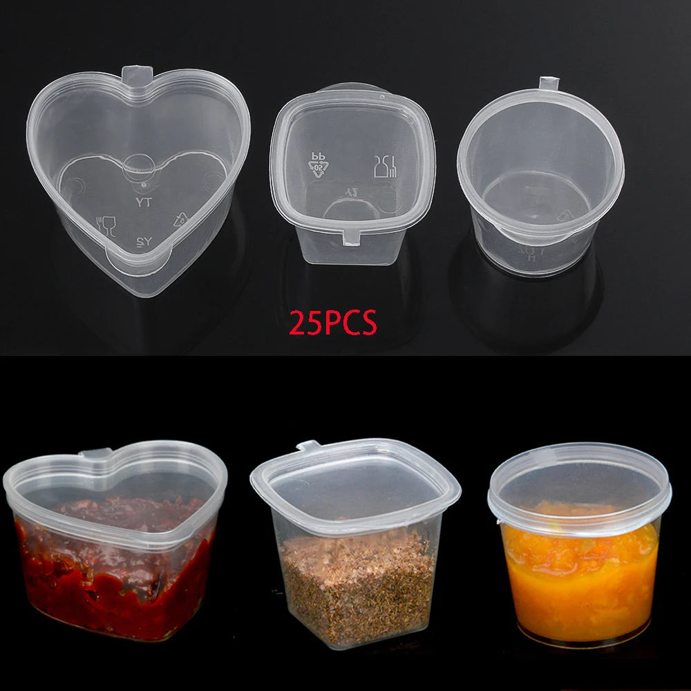 Hinged Sauce Cups with Lids
