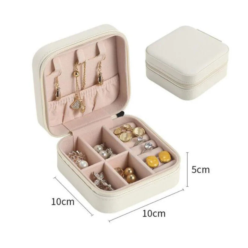 Mini Leather Travel Jewelry Box