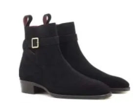 Men's Suede Buckle Ankle Boots
