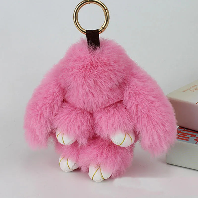 Fluffy Bunny Keychain