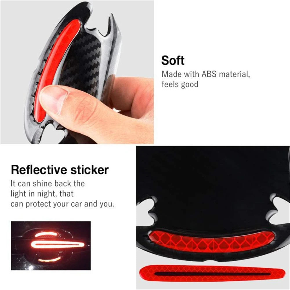 🚗 3D Carbon Fiber Door Handle Stickers