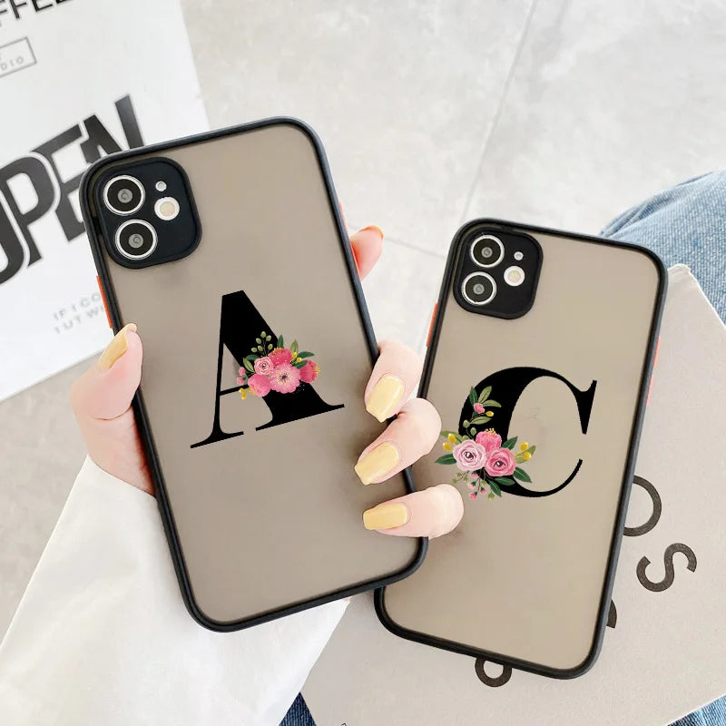 A–Z Initial Clear iPhone Case