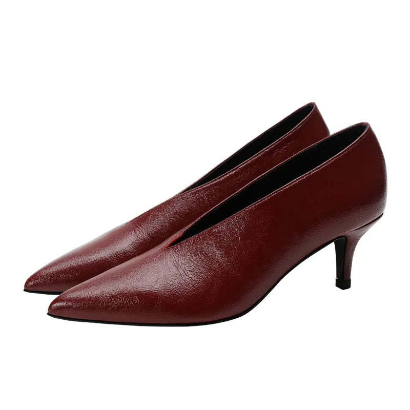 Women's Pointed-Toe V-Cut Pumps