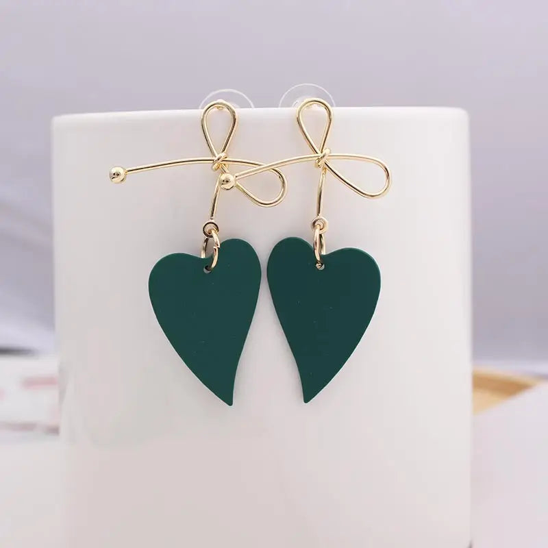 White Geometric Long Statement Earrings
