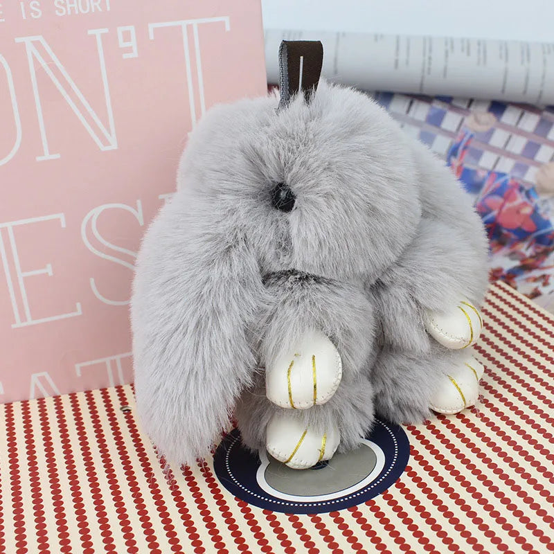 Fluffy Bunny Keychain