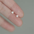 14K Gold Plated Crystal Star Earrings