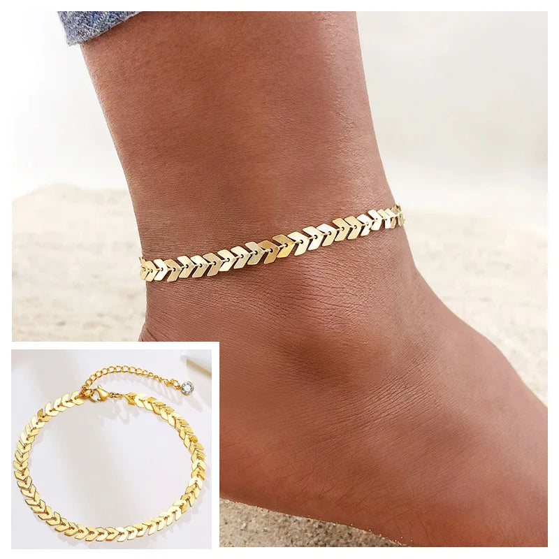 Layered Cuban Curb Chain Anklet