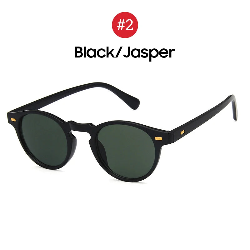 Small Oval Clear Frame Sunglasses