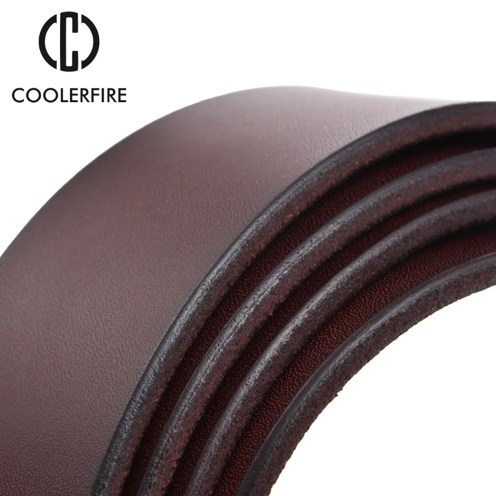 Men's Cowhide Leather Jeans Belt