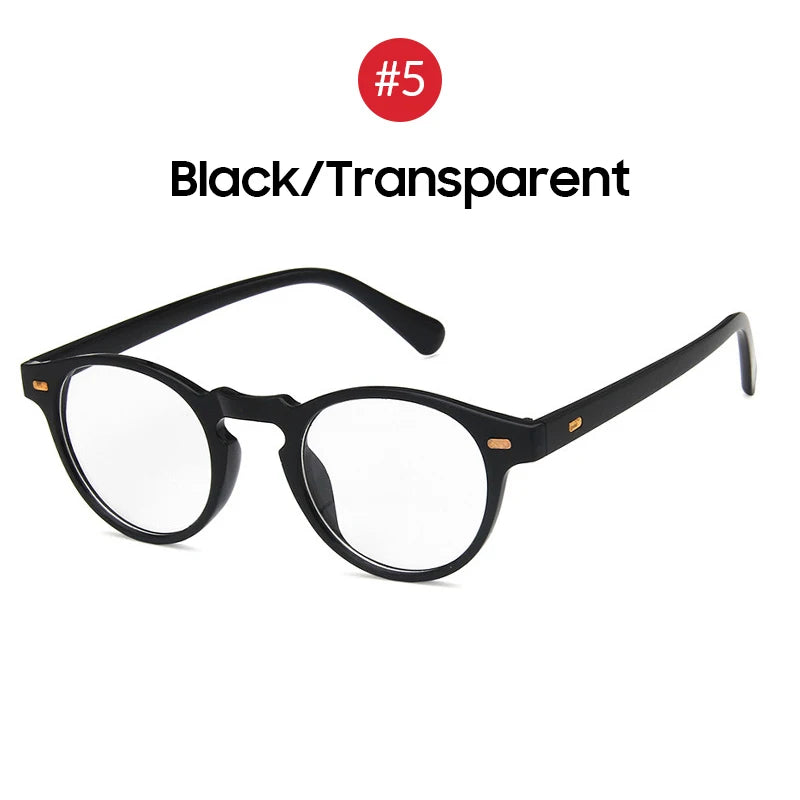 Small Oval Clear Frame Sunglasses