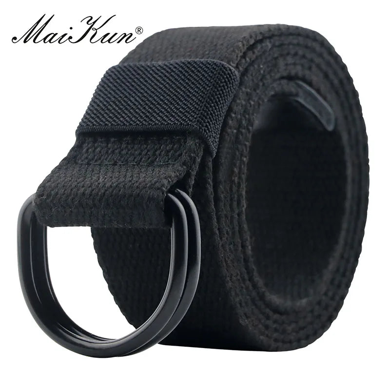 Canvas Belt with Double D-Ring Buckle