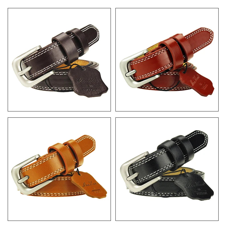 Women's Candy Color Leather Belt