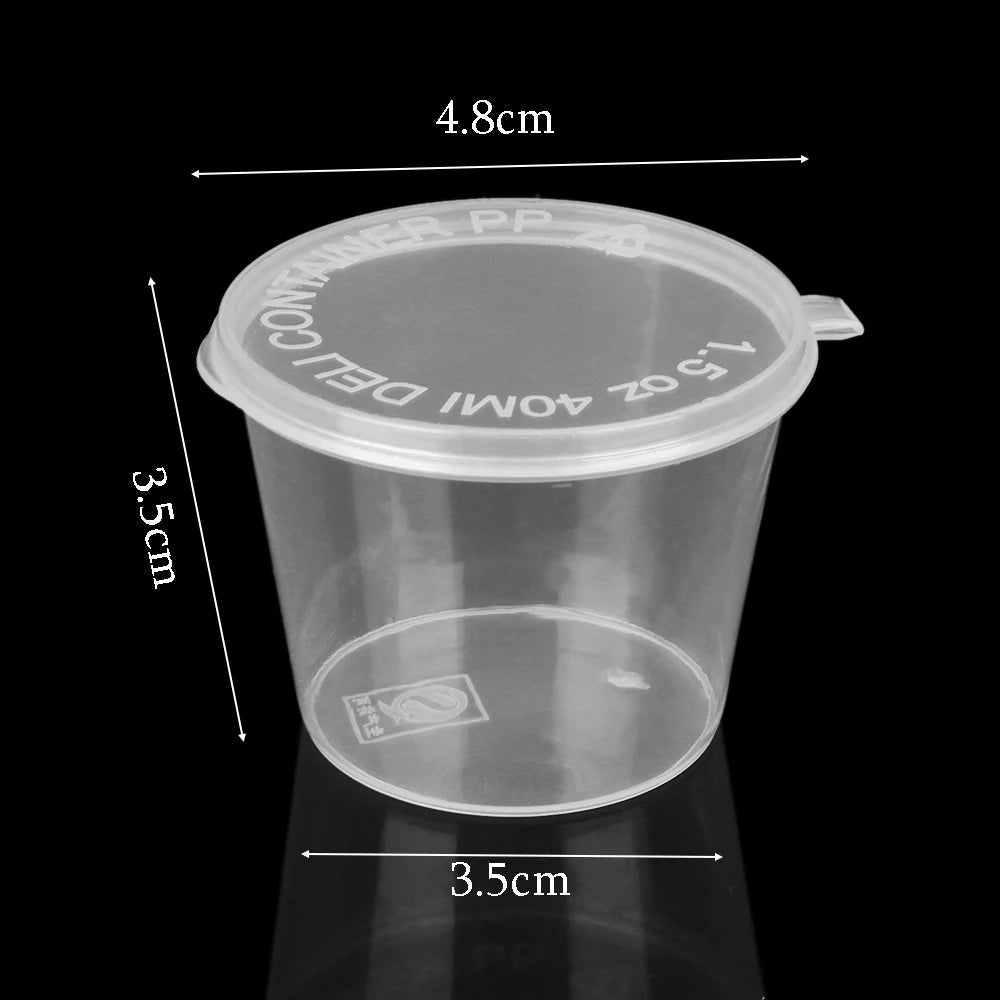 Hinged Sauce Cups with Lids