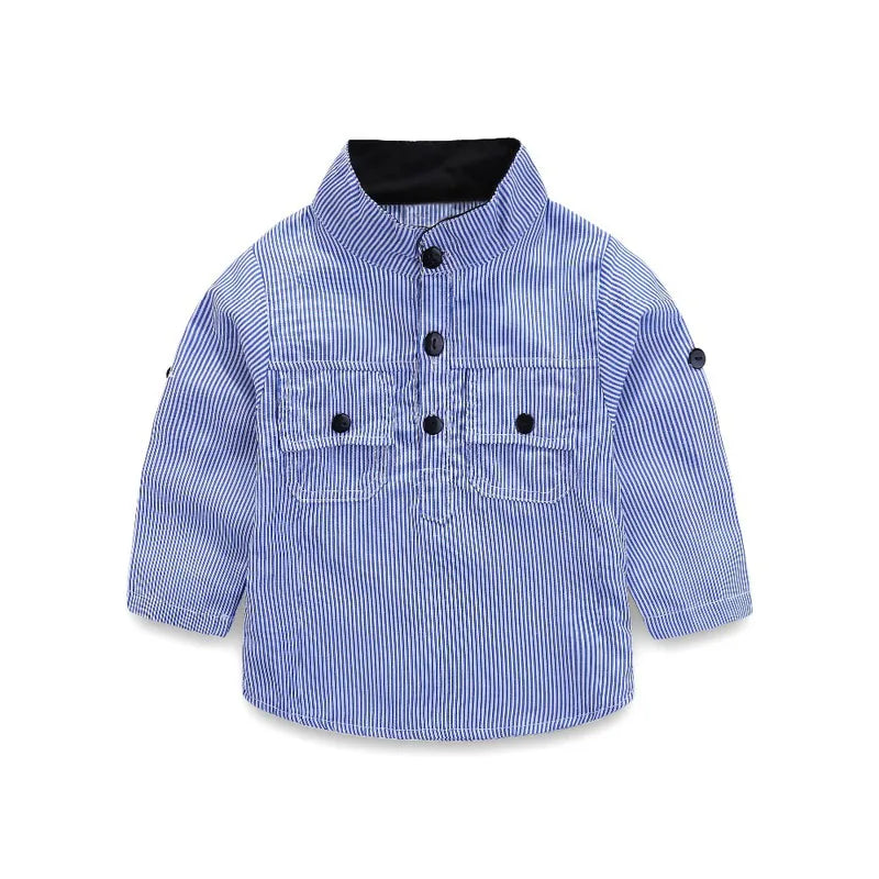 Boys Shirt & Suspender Shorts Set