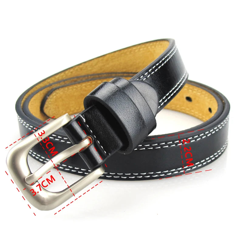 Women's Candy Color Leather Belt